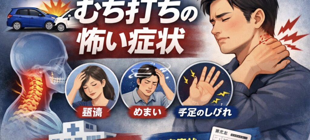 【交通事故】後から出る「むち打ち」の怖い症状とは?見逃してはいけないサイン